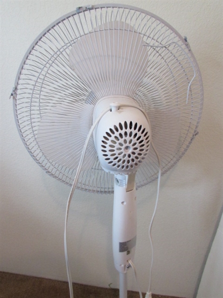2 PORTABLE HEATERS AND STANDING FAN