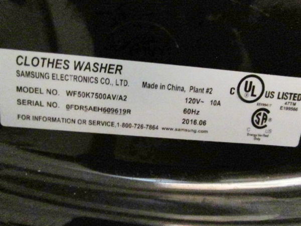 SAMSUNG FRONT LOADING WASHING MACHINE