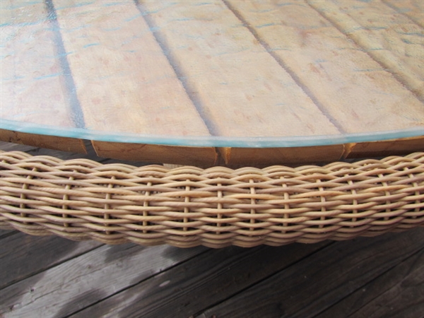 PATIO TABLE AND 3 CHAIRS