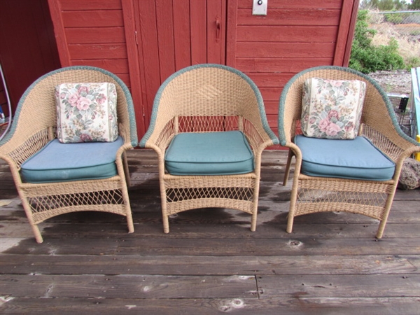 PATIO TABLE AND 3 CHAIRS