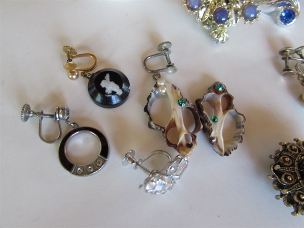 FILIGREE JEWELRY BOX W/CLIP ON AND SCREW BACK JEWELRY