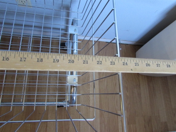 ROLLING LAUNDRY CART & 4 LAUNDRY BASKETS