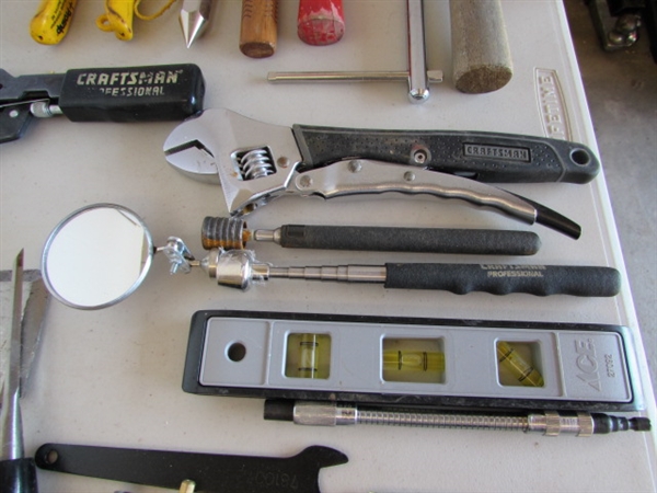 PLUMB-BOB, HAMMERS, SNIPS, STAPLE GUN AND MORE