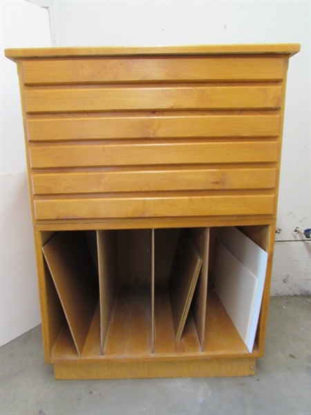 LARGE 2 PIECE ART STORAGE CABINET