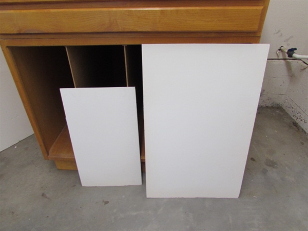 LARGE 2 PIECE ART STORAGE CABINET