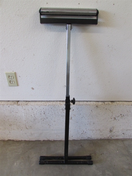ROLLER STAND AND 2 OVERHEAD STORAGE HANGERS
