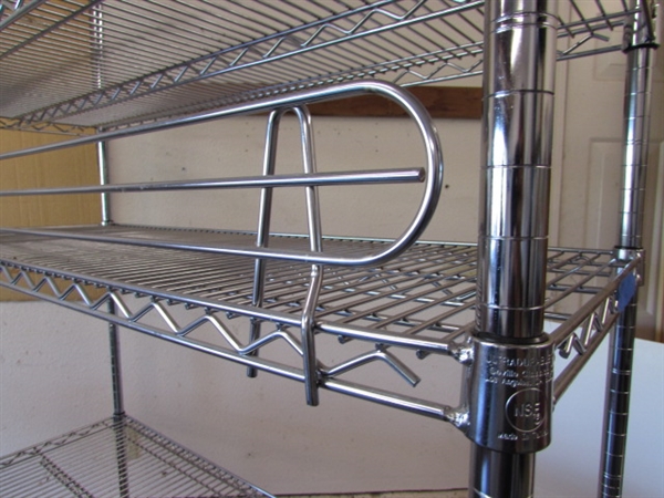CHROME 5 SHELF SHELVING UNIT