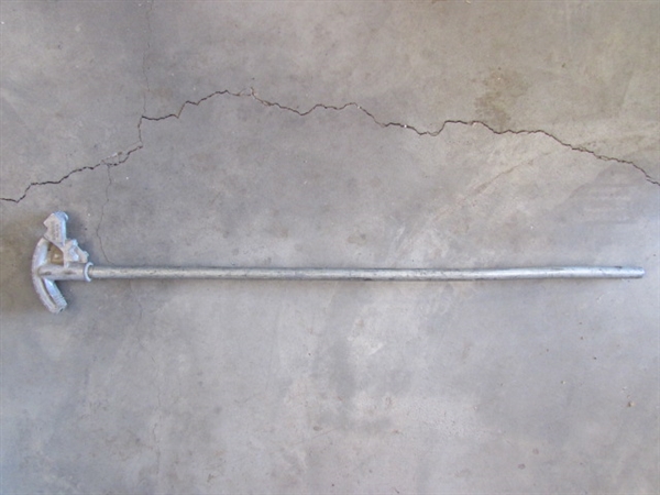 CONDUIT BENDER, BREAKER BAR AND FENCE POST DRIVER