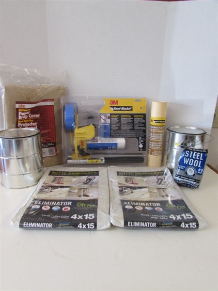 NEW PAINTERS DROP CLOTHES, MASKING GUN WITH FILM AND MORE