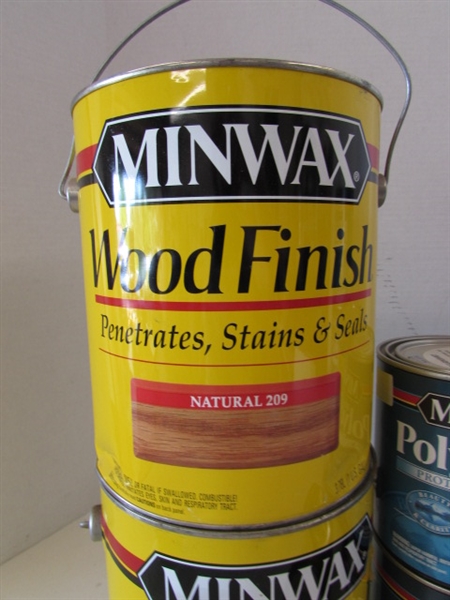 MINWAX WOOD STAIN, POLYCRYLIC AND MORE