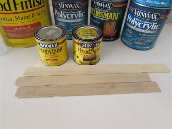 MINWAX WOOD STAIN, POLYCRYLIC AND MORE