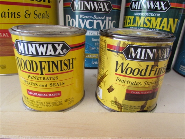 MINWAX WOOD STAIN, POLYCRYLIC AND MORE