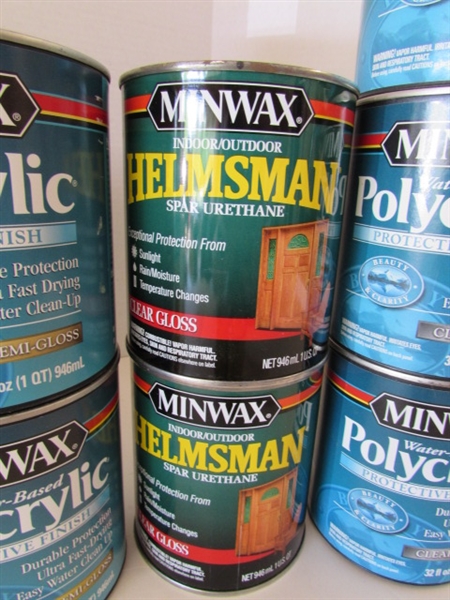 MINWAX WOOD STAIN, POLYCRYLIC AND MORE