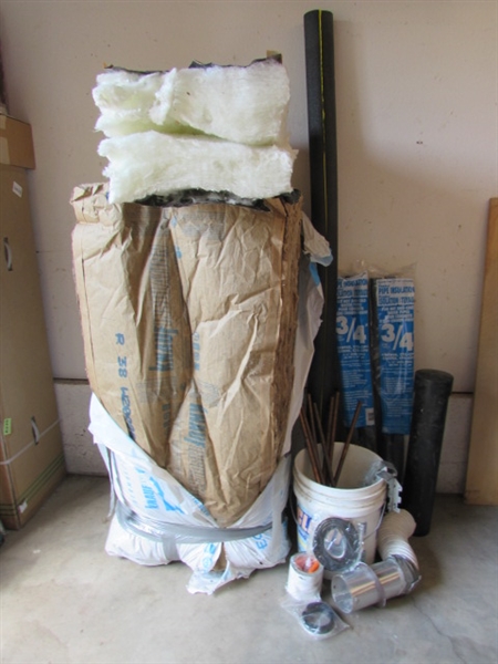 INSULATION, PIPE INSULATION AND COPPER TUBING