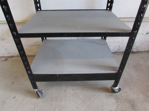SHOP SHELVES ON WHEELS