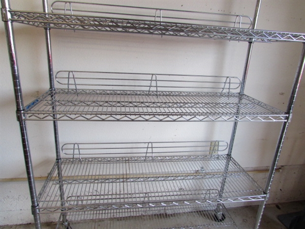 CHROME 5 SHELF SHELVING UNIT