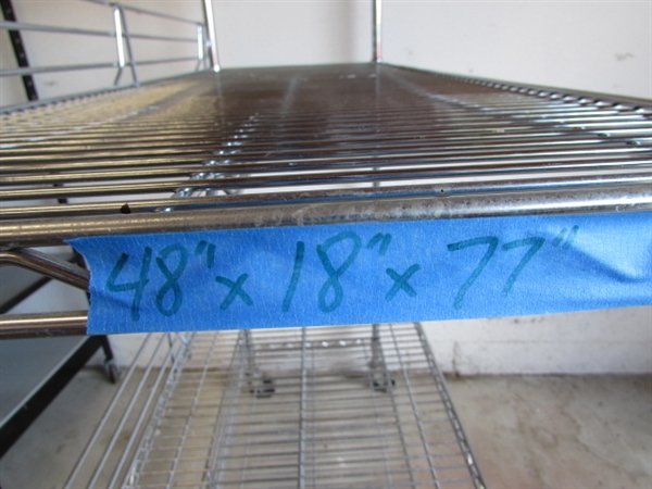 CHROME 5 SHELF SHELVING UNIT