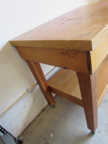 STURDY SHOP WORK TABLE W/DRAWER