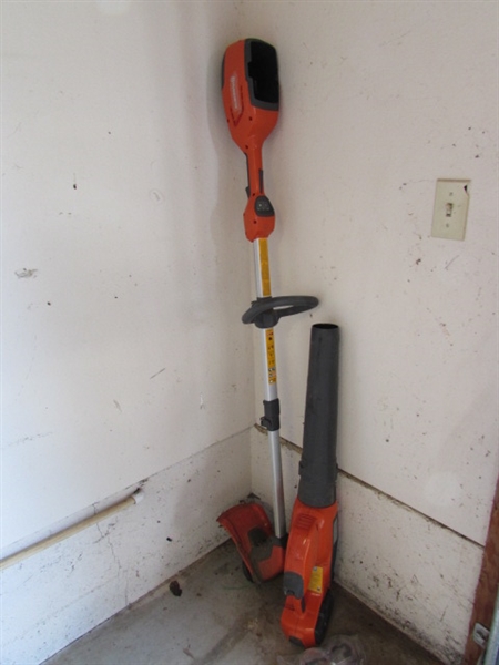 HUSQVARNA BLOWER WEED EATER, CHARGERS AND MORE