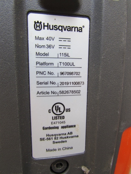 HUSQVARNA BLOWER WEED EATER, CHARGERS AND MORE