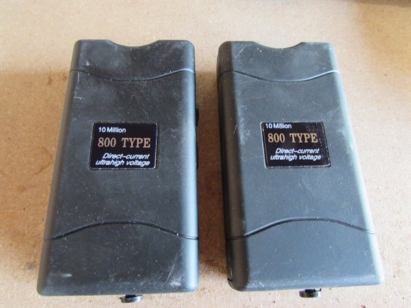 2 STUN GUNS AND GRENADE WALL HOOK