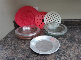 PIE PANS AND PIE TOP CUTTERS