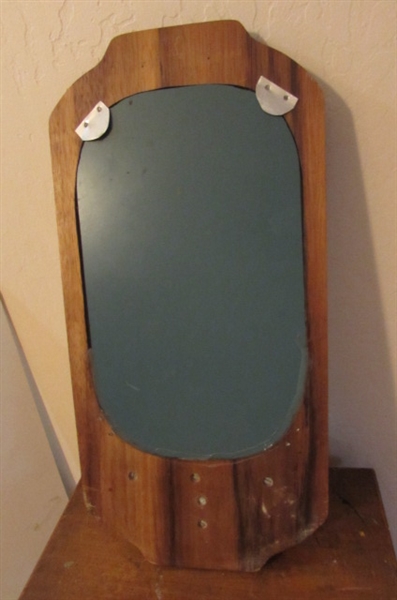 VINTAGE SIDE TABLE AND MIRROR