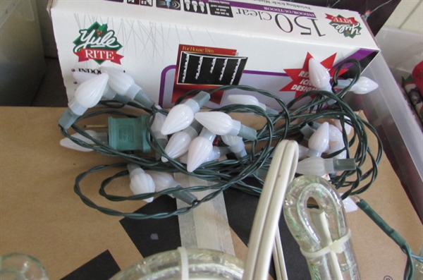 CHRISTMAS LIGHTS, WRAPPING PAPER, RIBBON, BOXES & MORE