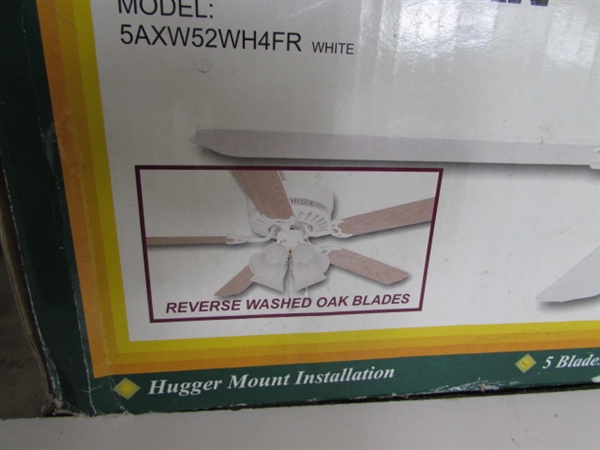 NEW - WHITE 52 HERITAGE CEILING FAN