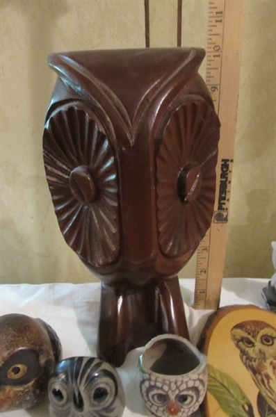 COLLECTION OF OWL DECOR