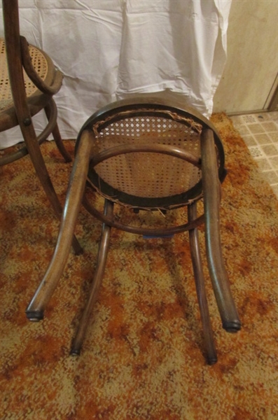 PAIR OF BENTWOOD CANED CHAIRS