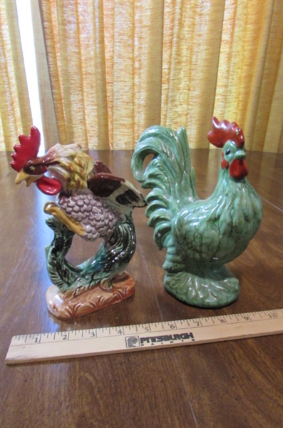 HENS AND ROOSTERS GALORE