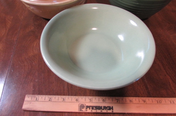 #24 BAUER BOWL & 2 OTHER STONEWARE BOWLS