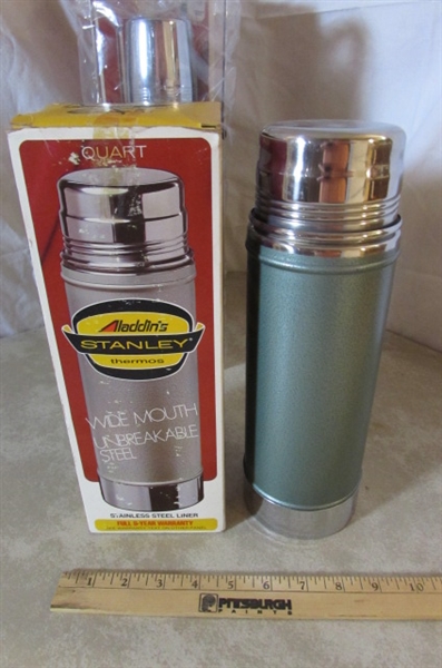 2 NEW ALADDIN STEEL THERMOS & OTHERS