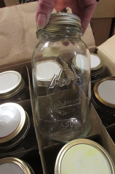 6 BOXES OF CANNING & GLASS JARS
