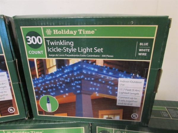 10 NEW BOXES OF BLUE CHRISTMAS LIGHTS
