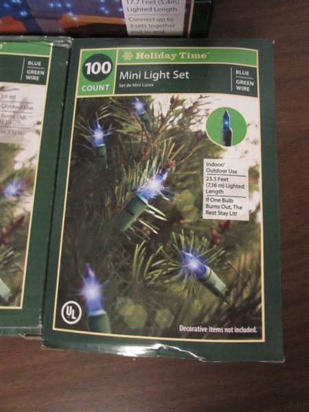 10 NEW BOXES OF BLUE CHRISTMAS LIGHTS