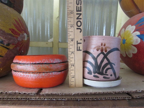 HAND PAINTED MEXICAN CLAY POTS