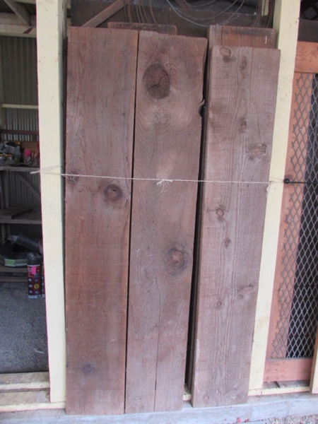 5 LARGE 2 THICK WOODEN PLANKS