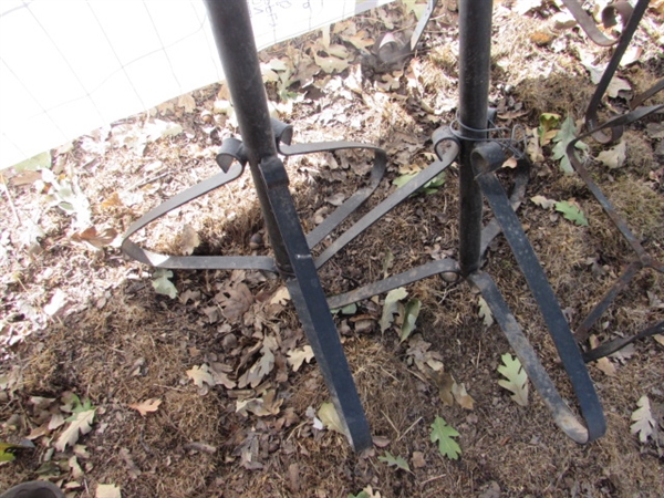 VINTAGE WROUGHT IRON PLANT STANDS