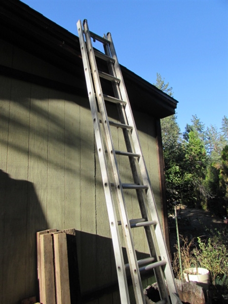 20' EXTENSION LADDER - NEEDS NEW ROPE