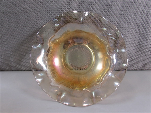 VINTAGE PEACH LUSTER FIRE KING & CARNIVAL GLASS