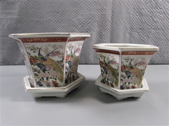 PAIR OF ASIAN PLANTERS
