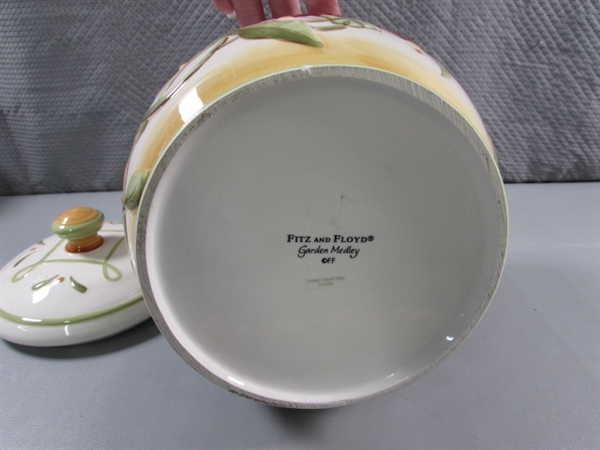 FITZ & FLOYD COOKIE JAR & POTTERY BUNDT PAN