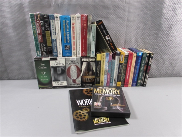 LARGE COLLECTION OF AUDIOBOOKS ON CASSETTE - SELF HELP, MOTIVATIONAL, CLASSICS & FICTION