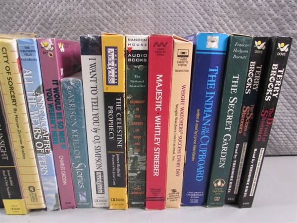 LARGE COLLECTION OF AUDIOBOOKS ON CASSETTE - SELF HELP, MOTIVATIONAL, CLASSICS & FICTION