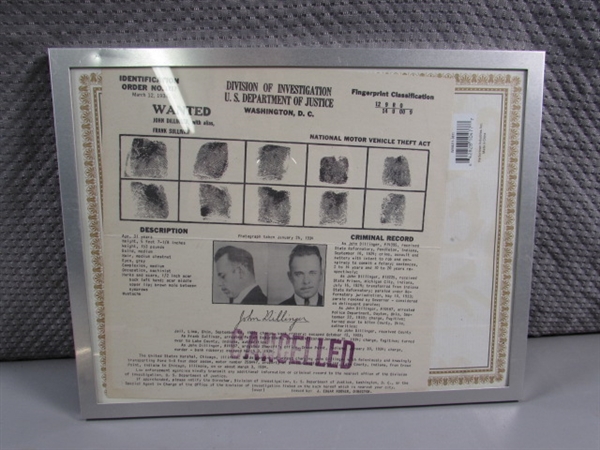 VINTAGE WANTED NOTICES FOR PRETTY BOY SMITH & JOHN DILLINGER