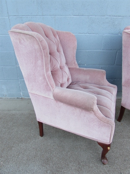 PAIR OF WINGBACK CHAIRS