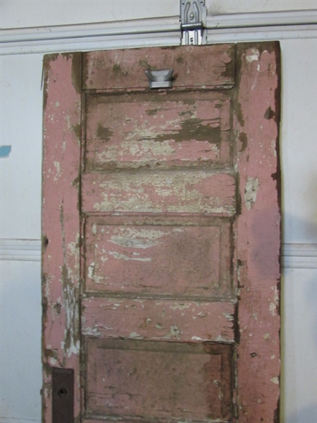 SMALL ANTIQUE BATHROOM SOLID WOOD DOOR