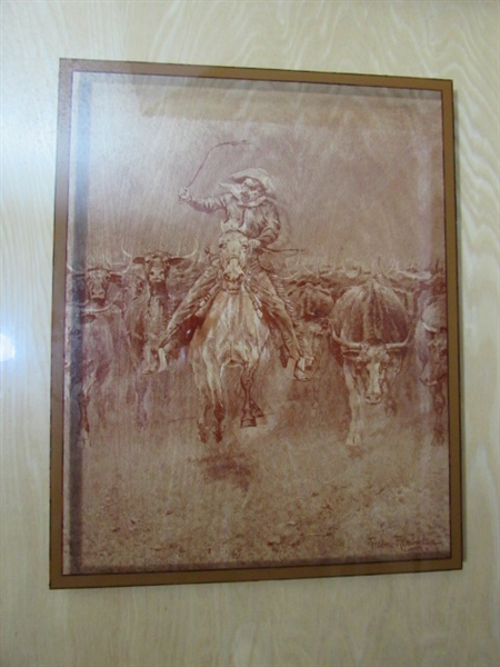 REMINGTON LUCID LINES PHOTO ON GLASS